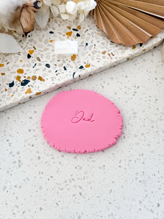 Dad Cookie Stamp - Perfect for Fondant, Sugar Cookies & Baking