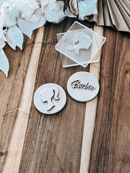 Doll Silhouette & Dream Script – Cookie Stamp Set - Fondant & Sugar Cookies