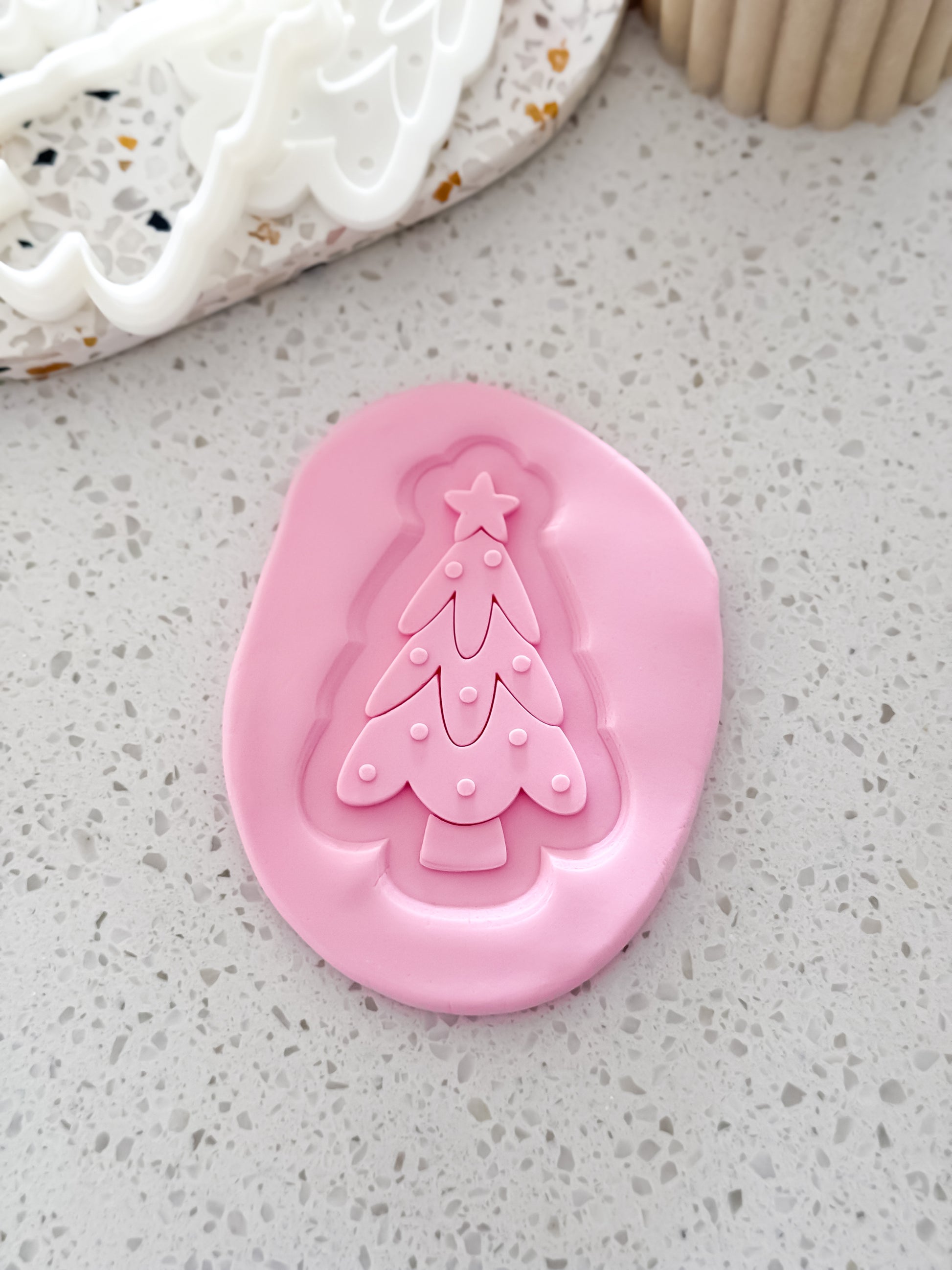 Christmas Tree Stamp & Cutter - Perfect for Fondant & Sugar Cookies