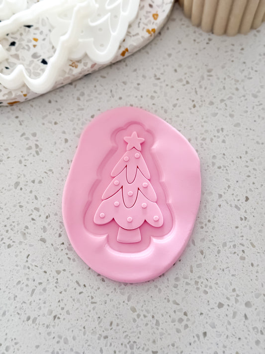 Christmas Tree Stamp & Cutter - Perfect for Fondant & Sugar Cookies