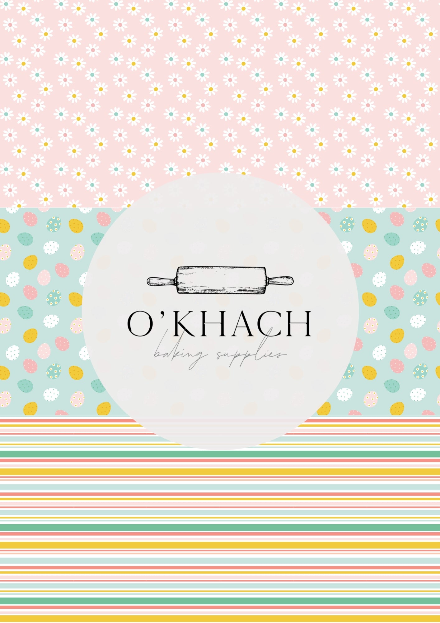 Easter Garden Pattern No.13 - Edible Image - O'Khach Baking Supplies