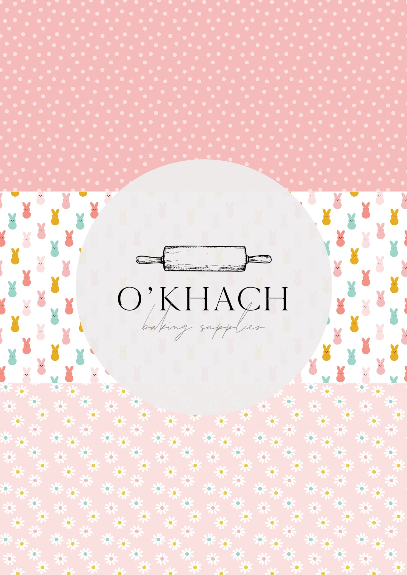 Easter Garden Pattern No.14 - Edible Image - O'Khach Baking Supplies