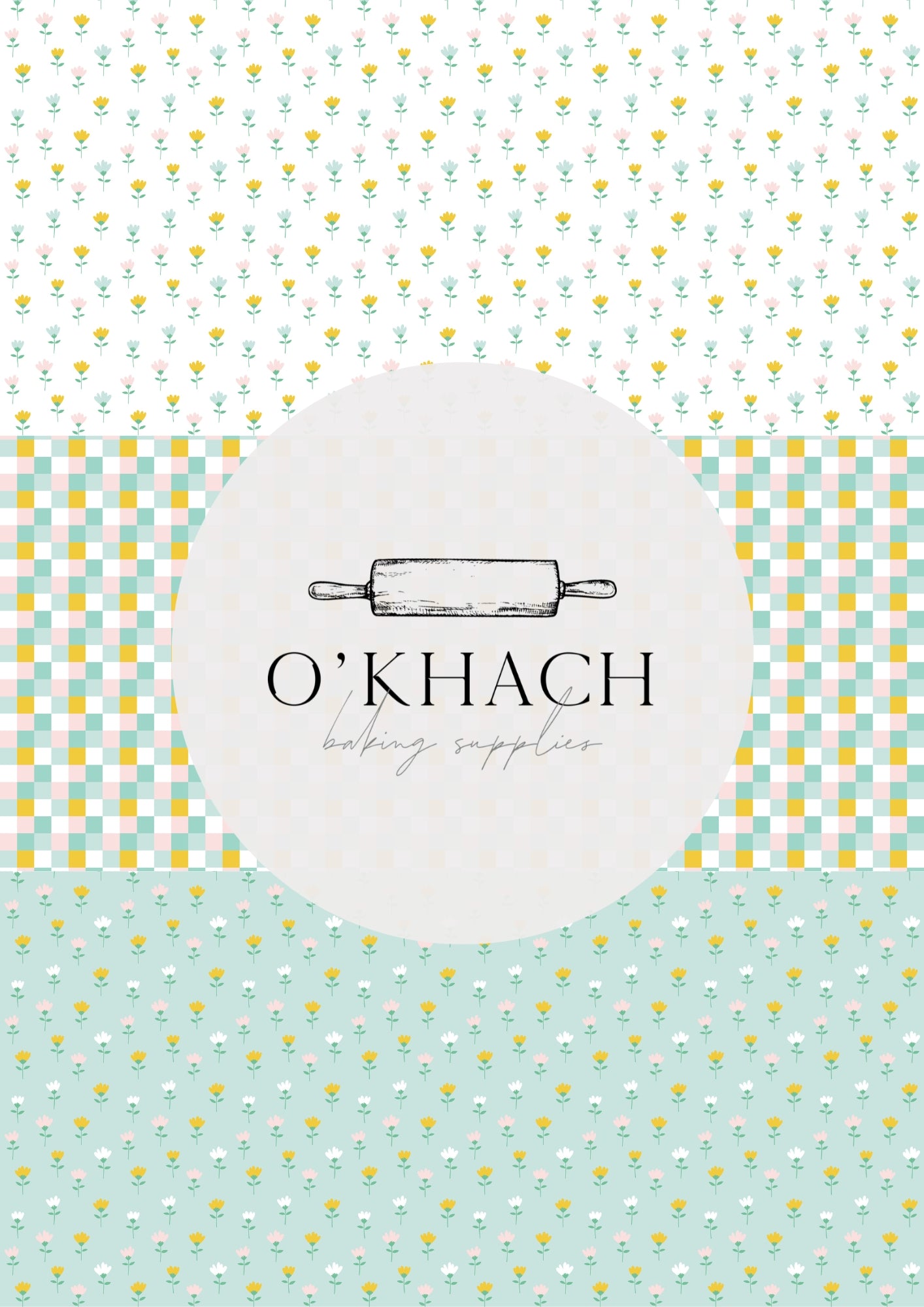 Easter Garden Pattern No.15 - Edible Image - O'Khach Baking Supplies