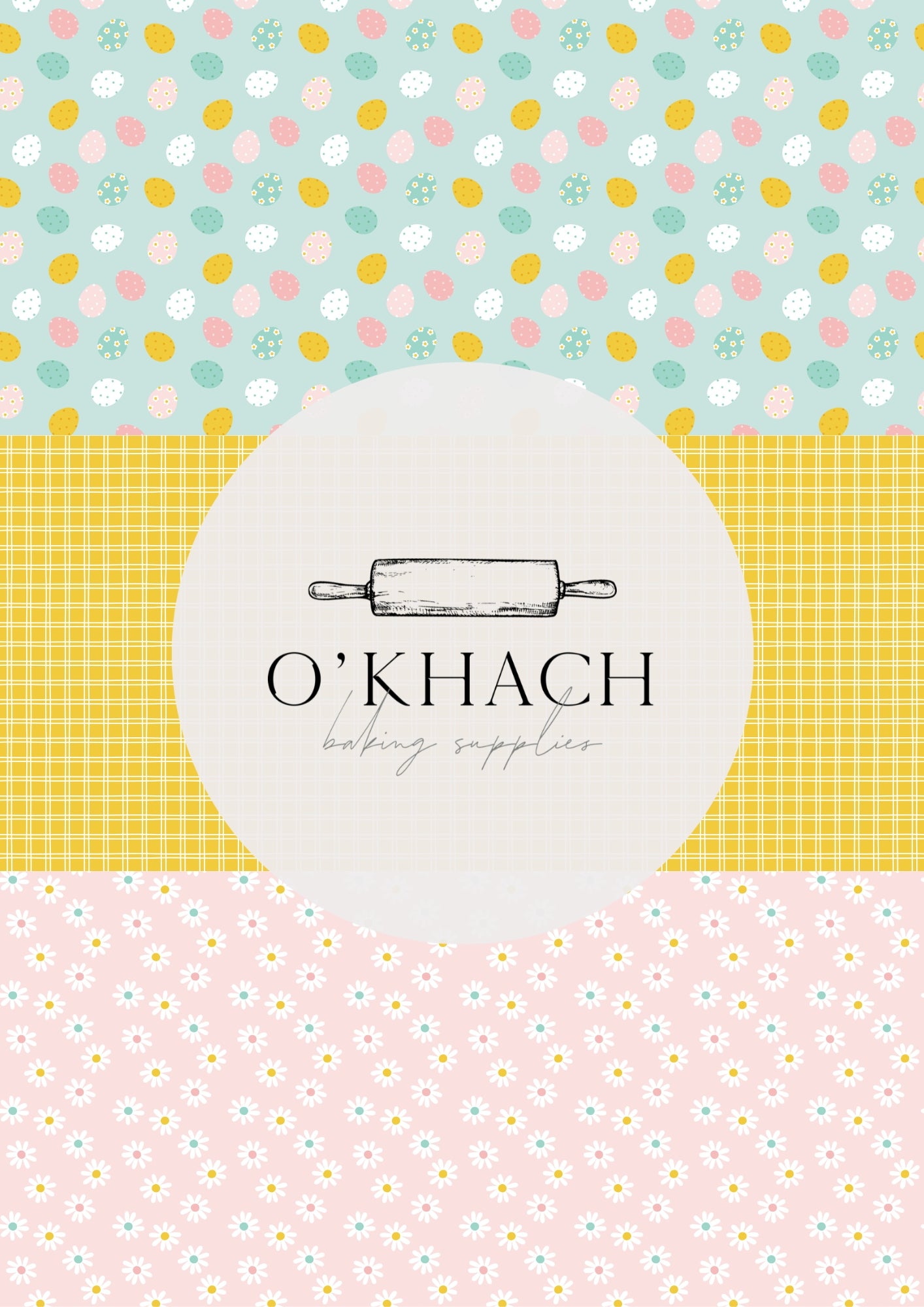 Easter Garden Pattern No.16 - Edible Image - O'Khach Baking Supplies