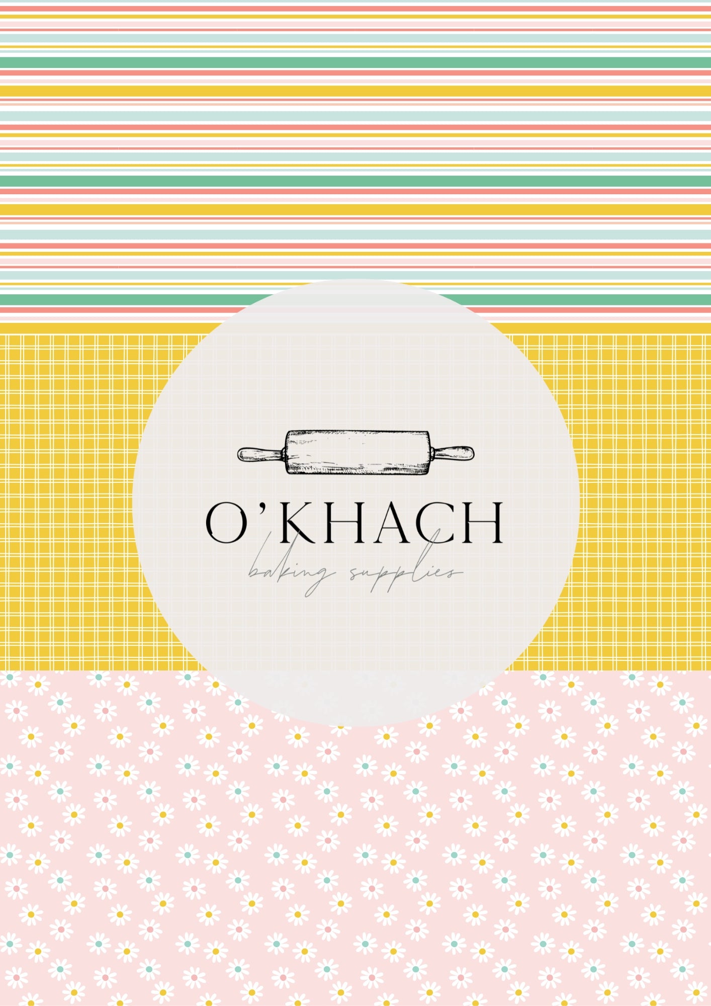 Easter Garden Pattern No.17 - Edible Image - O'Khach Baking Supplies