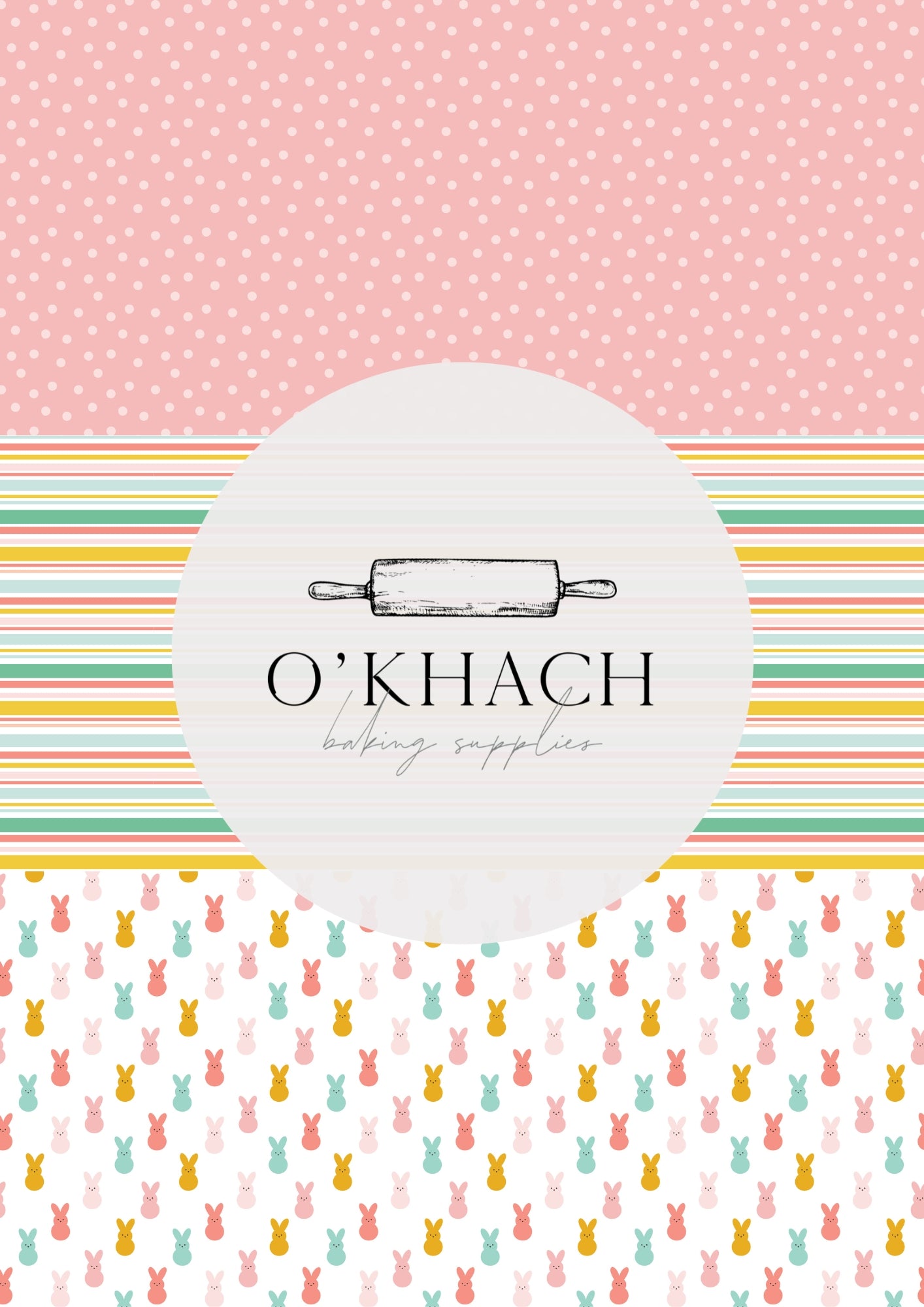 Easter Garden Pattern No.18 - Edible Image - O'Khach Baking Supplies