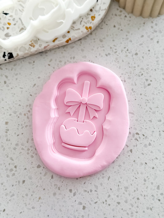 Candy Apple (Bow) Stamp & Cutter - Perfect for Fondant & Sugar Cookies