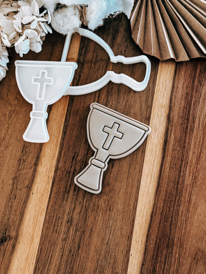Simple Communion Cup Stamp and Cutter – Perfect for Fondant, Sugar Cookies & Baking