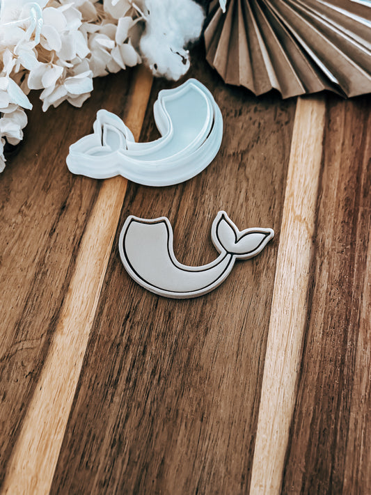 Mermaid Tail (Simple) - Cookie Stamp and Cutter - Ideal for Fondant & Sugar Cookies