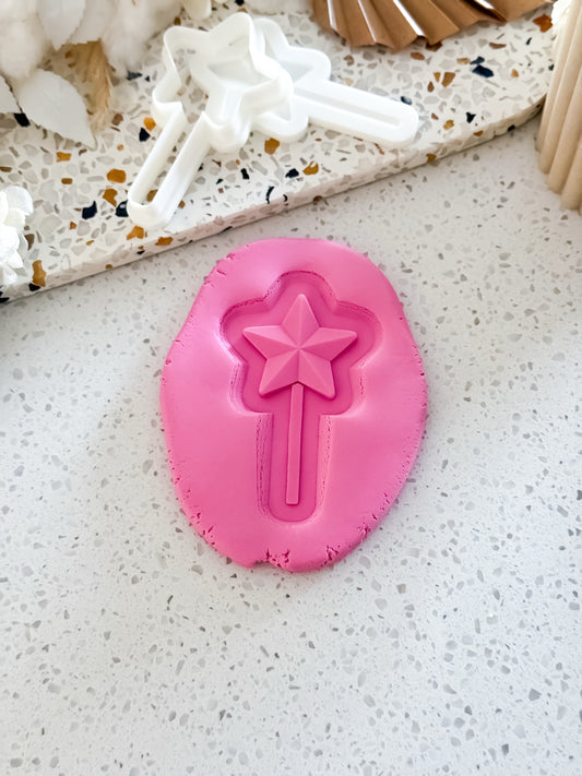 Fairy Wand Stamp & Cutter - Perfect for Fondant & Sugar Cookies