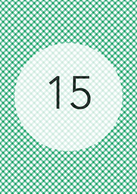Emerald Green diagonal gingham edible image, Gingham Cross No.15, by O'Khach