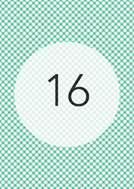 Mint Green diagonal gingham edible image, Gingham Cross No.16, by O'Khach