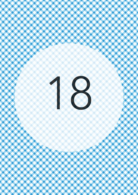 Aqua diagonal gingham edible image, Gingham Cross No.18, by O'Khach