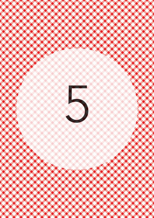Red diagonal gingham edible image, Gingham Cross No.5, by O'Khach