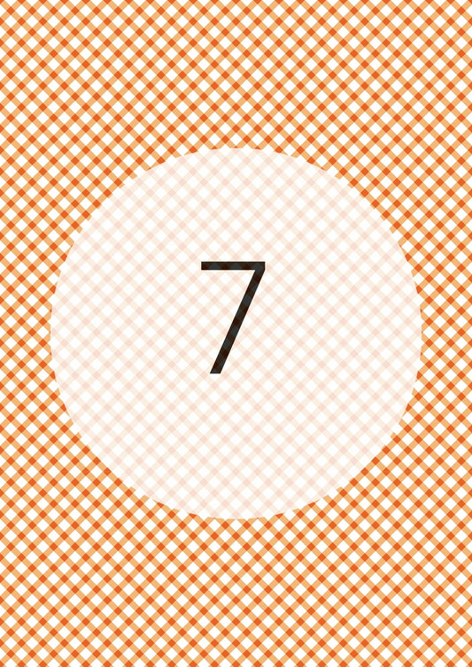 Orange diagonal gingham edible image, Gingham Cross No.7, by O'Khach
