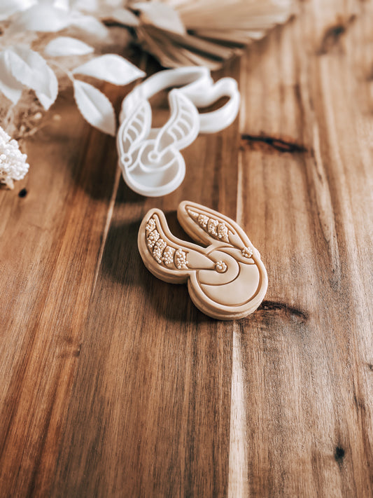 Golden Winged Ball - Cookie Stamp & Cutter - Fondant & Sugar Cookies