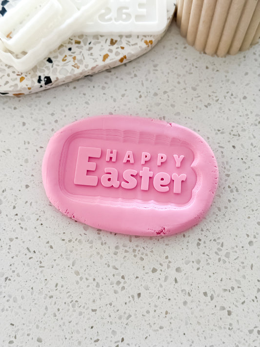 Happy Easter (Bold) Stamp & Cutter - Perfect for Fondant & Sugar Cookies