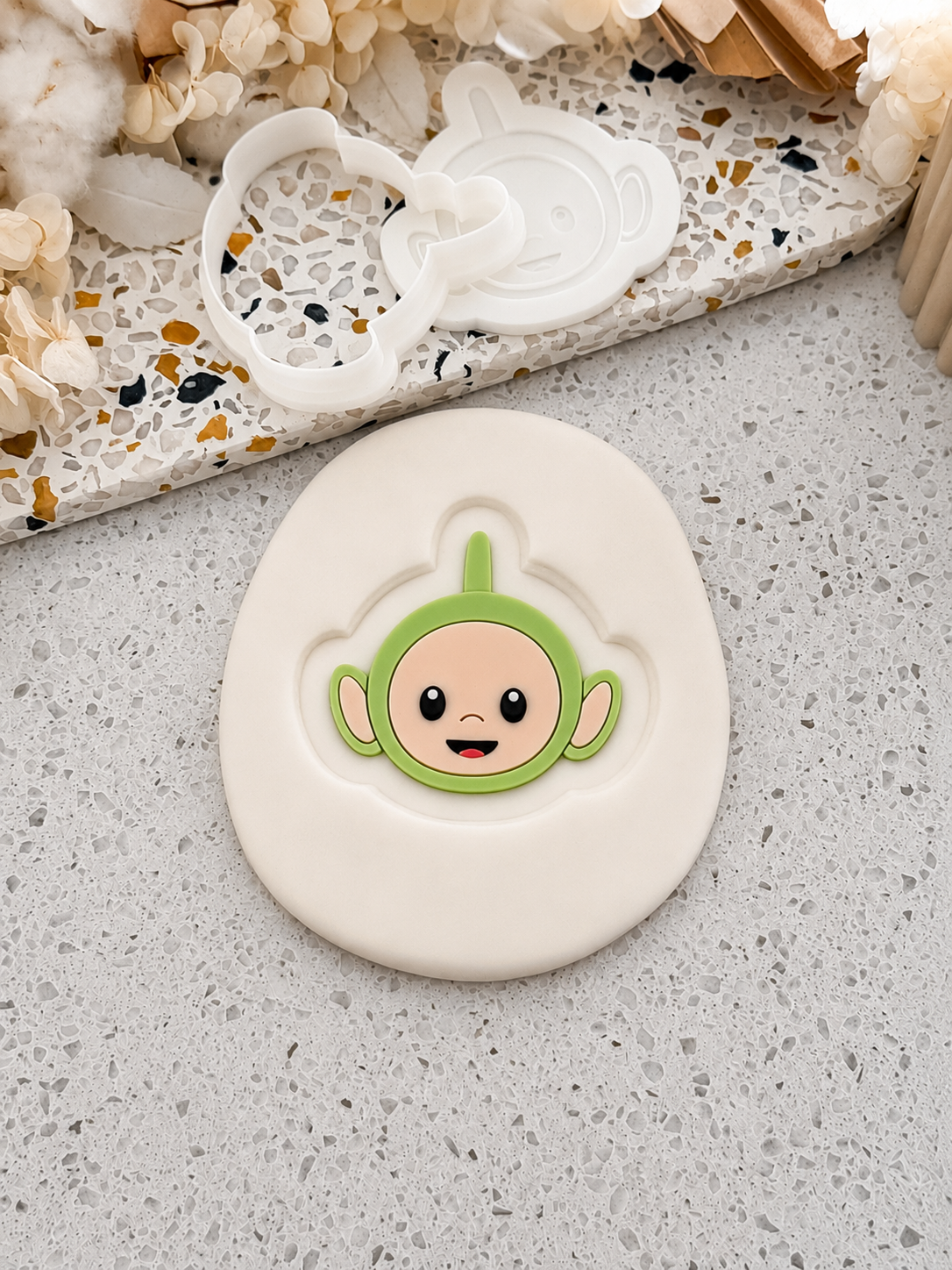 Green Tummy Friend - Cookie Stamp and Cutter