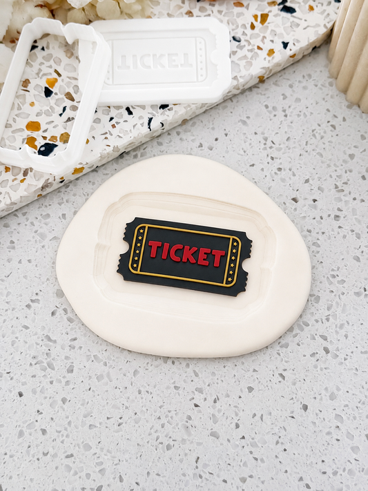 All Aboard Ticket - Cookie Stamp and Cutter