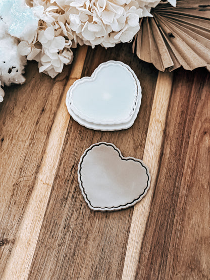 Wavy Heart - Cookie Stamp & Cutter - O'Khach Baking Supplies