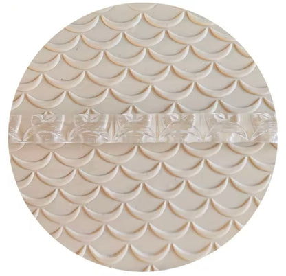 Repeating Fan Pattern - Acrylic Embossing Rolling Pin – Fondant, Cookie & Clay Texture Roller