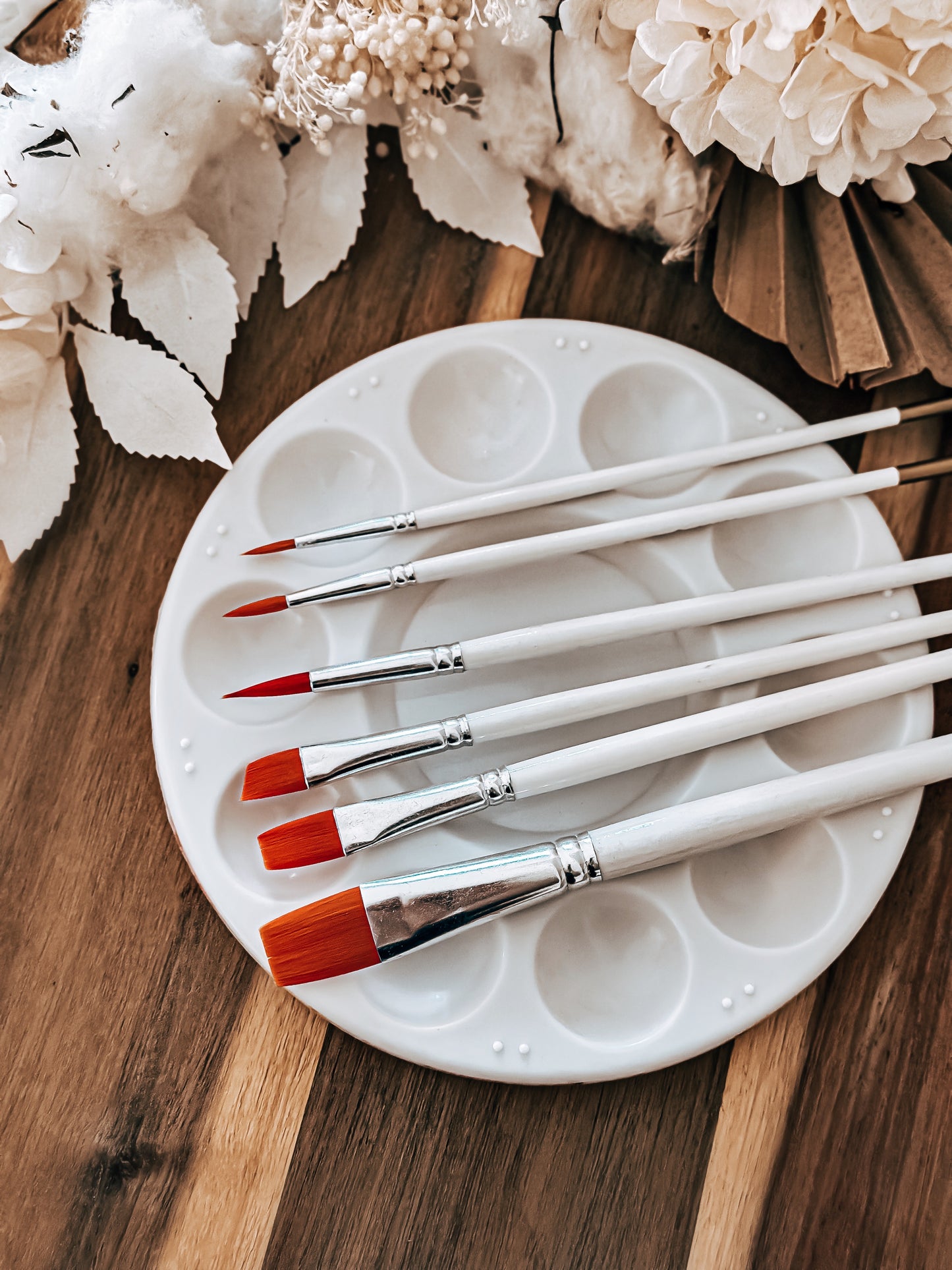 6Pcs Flat and Fine Tip Paint Brush Set - Premium Paintbrushes from O'Khach Baking Supplies - Just $25.00! Shop now at O'Khach Baking Supplies