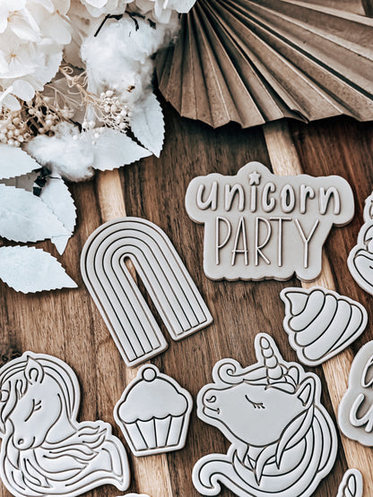 Full Unicorn (Glitter) - Cookie Stamp & Cutter - Premium Stamp & Cutter from O'Khach Baking Supplies - Just $20.00! Shop now at O'Khach Baking Supplies