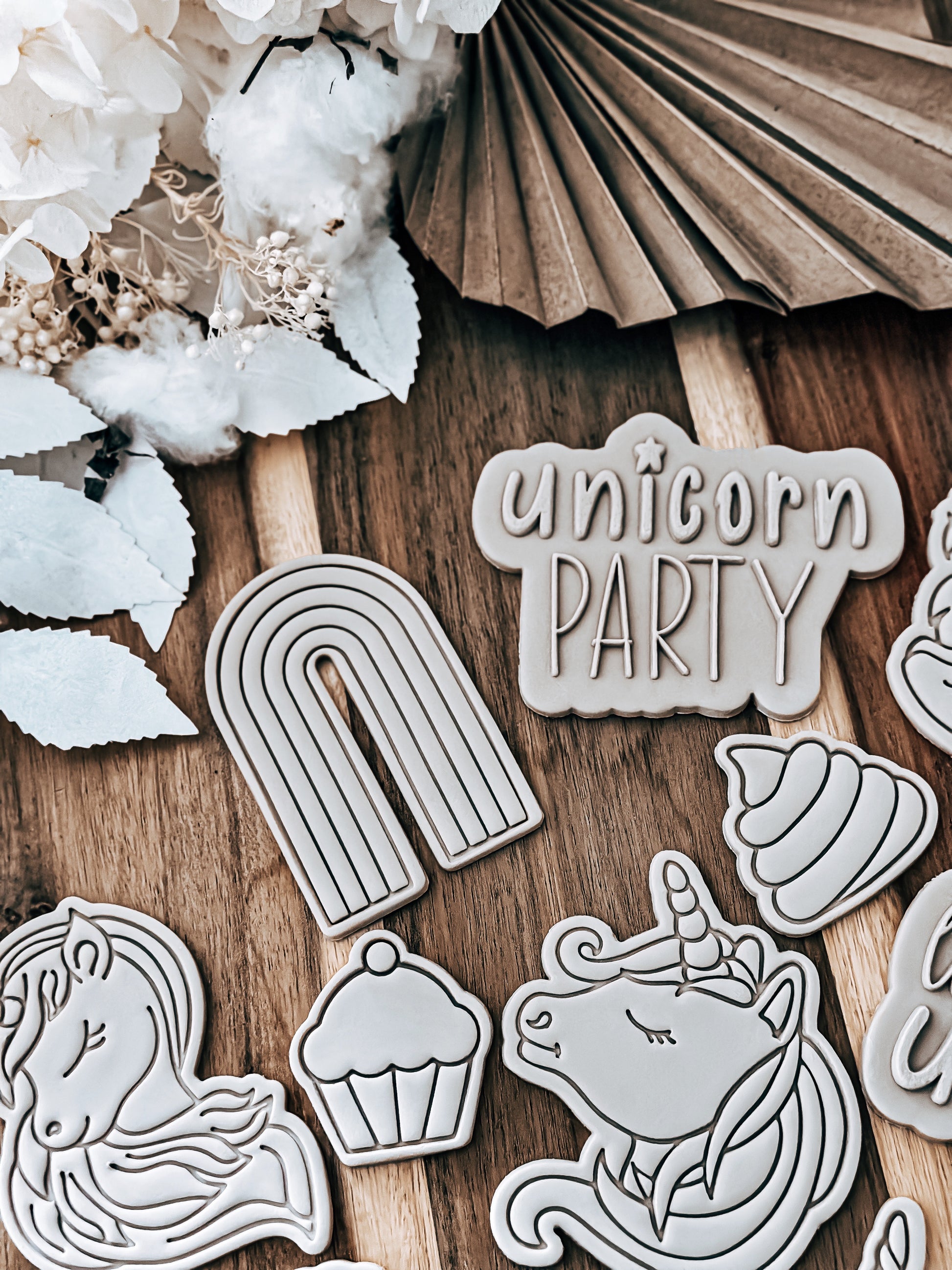 Unicorn Party 'UP' - Cookie Stamp & Cutter - Premium Stamp & Cutter from O'Khach Baking Supplies - Just $28.00! Shop now at O'Khach Baking Supplies