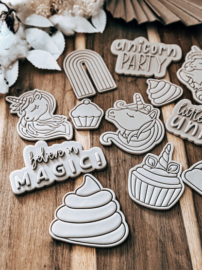 Unicorn Cupcake - Cookie Stamp & Cutter - Premium Stamp & Cutter from O'Khach Baking Supplies - Just $20.00! Shop now at O'Khach Baking Supplies