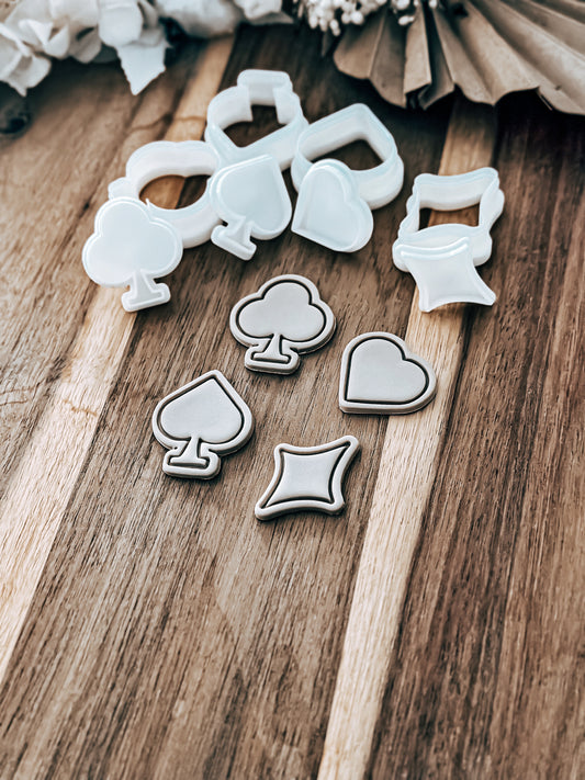 Mini Playing Card Symbols (Set Of 4) - Cookie Stamp & Cutter - Premium Stamp & Cutter from O'Khach Baking Supplies - Just $30.00! Shop now at O'Khach Baking Supplies