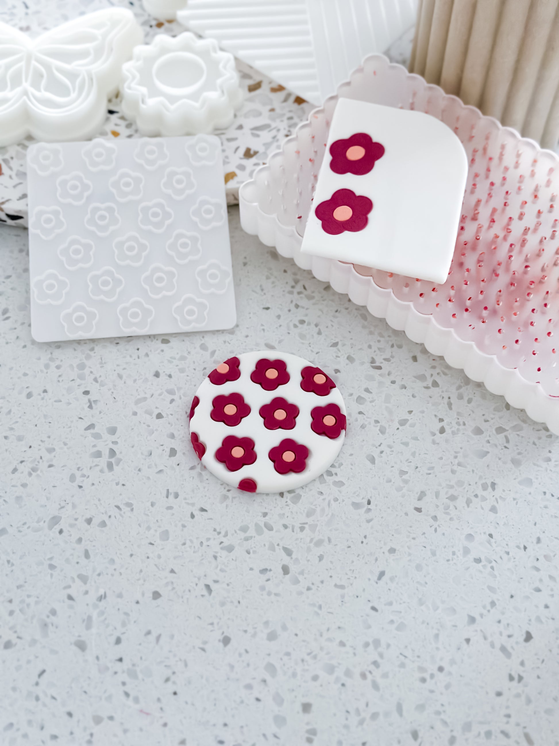 Daisy Pattern Cookie Stamp & Cutter - Fondant & Sugar Cookies