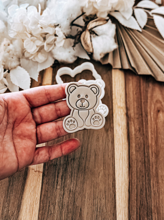 Teddy Bear Cookie Cutter Stamp - UK Teddy Bear Cookie Cutter Stamp - UK