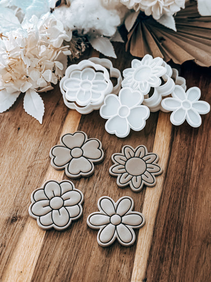 Mini Flower Set (4) Stamp & Cutters