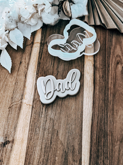 Dad Script 'UP' - Cookie Stamp & Cutter - Premium Stamp & Cutter from O'Khach Baking Supplies - Just $28.00! Shop now at O'Khach Baking Supplies