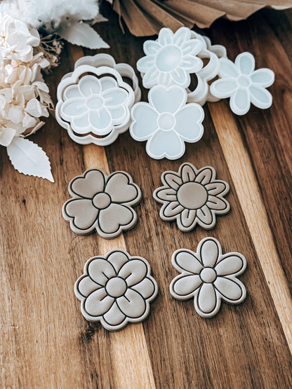 Mini Flower Set (4) Stamp & Cutters