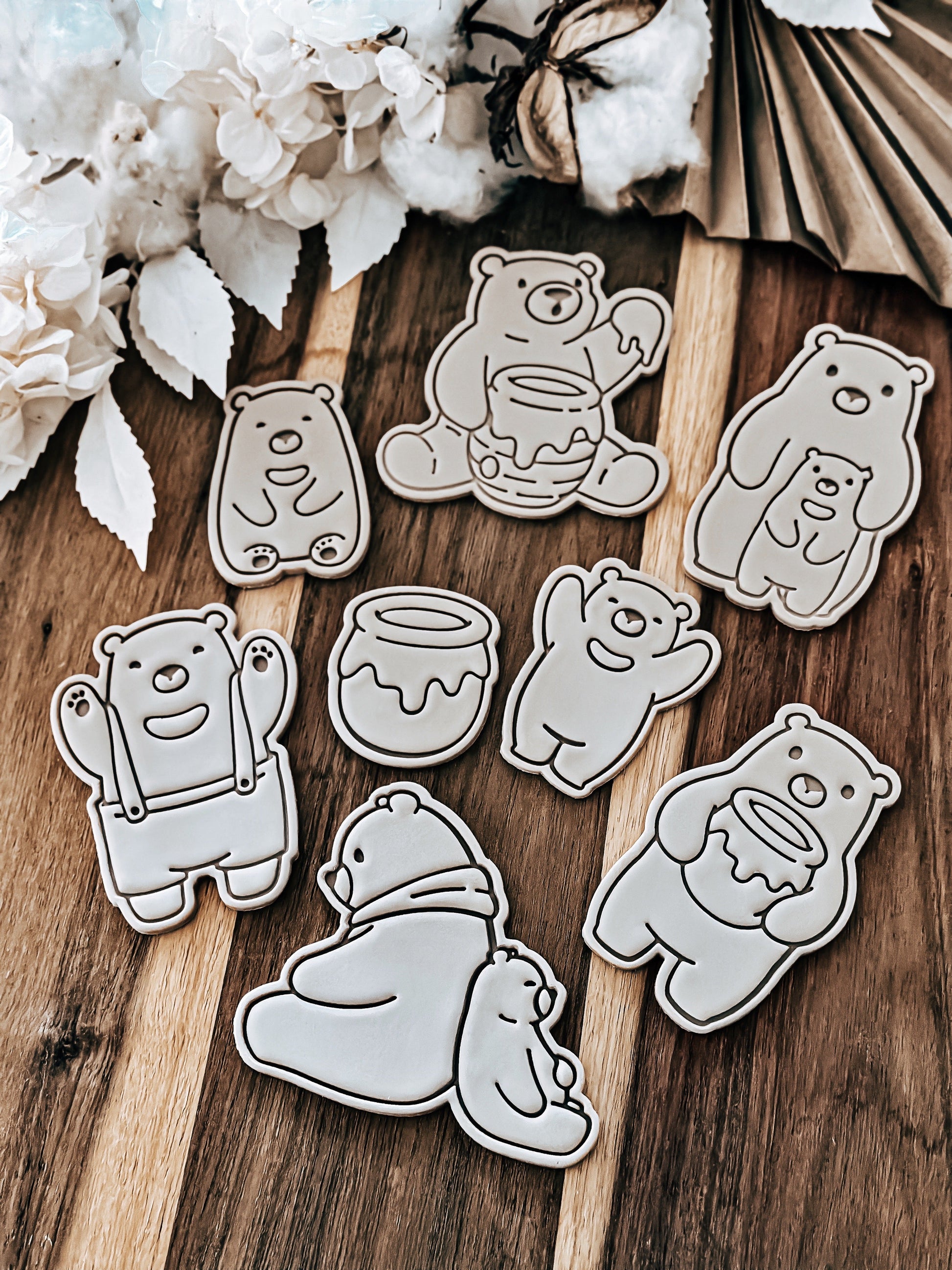 Sitting Bears - Cookie Stamp & Cutter - O'Khach Baking Supplies