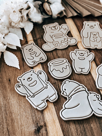 Sitting Bears - Cookie Stamp & Cutter - O'Khach Baking Supplies