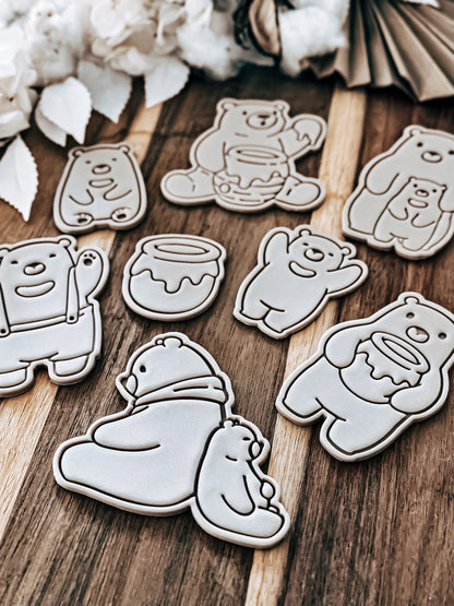 Sitting Bears - Cookie Stamp & Cutter - O'Khach Baking Supplies