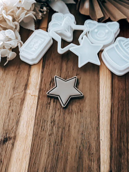 Mini Star (Circus Theme) Cookie Stamp & Cutter - Fondant & Sugar Cookies