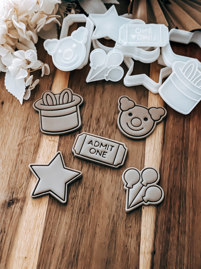 Mini Circus Theme Cookie Stamp & Cutter - Fondant & Sugar Cookies