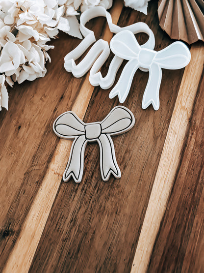 Long Bow - Cookie Stamp and Cutter - Fondant & Sugar Cookies