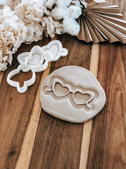 Love Glasses - Cookie Stamp & Cutter - Fondant & Sugar Cookies