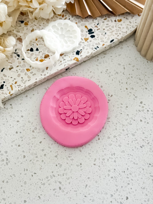 Mini Double Daisy (Petal) Stamp & Cutter - Perfect for Fondant & Sugar Cookies