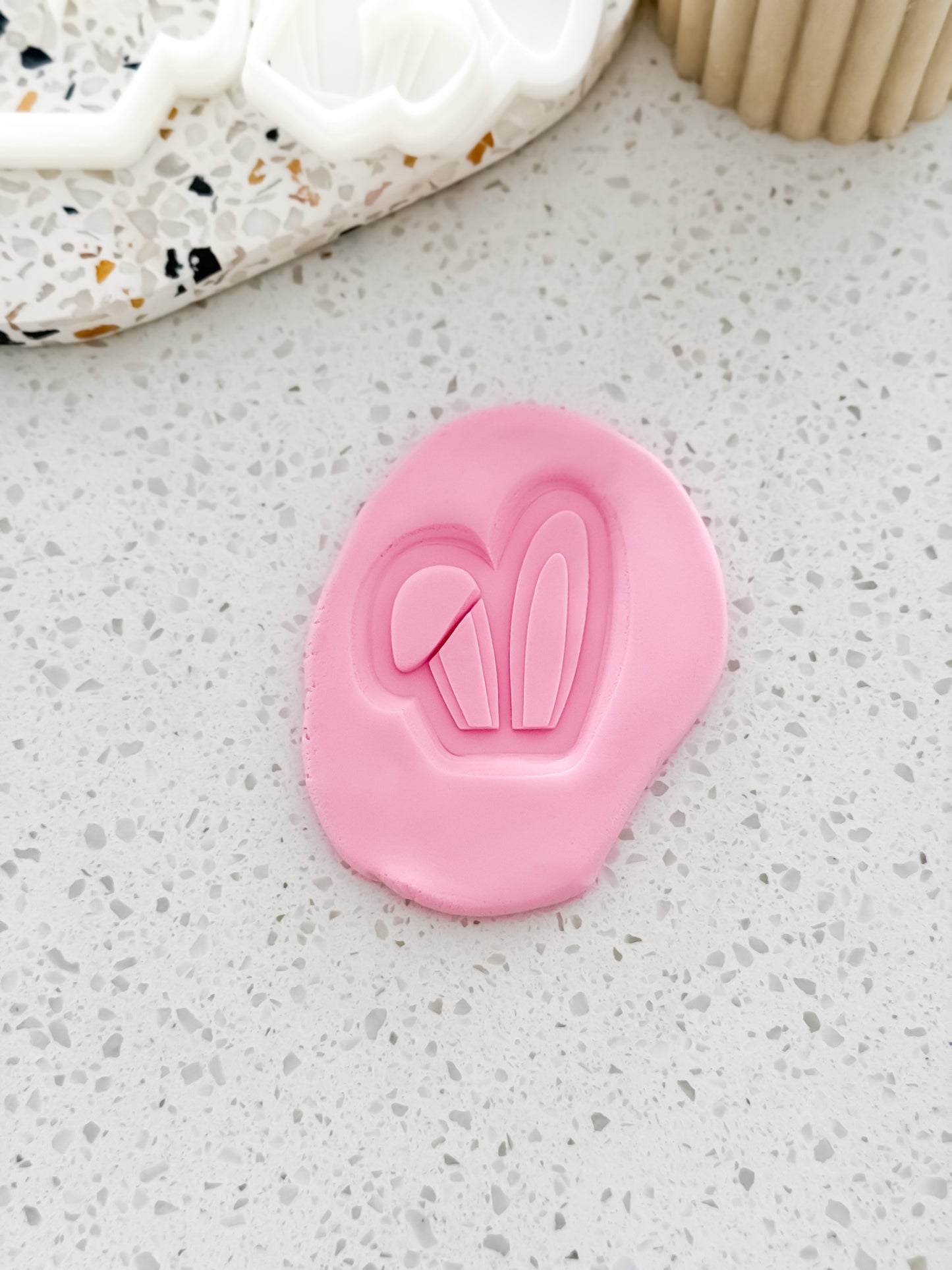 Mini Easter Bunny Ears Stamp & Cutter - Perfect for Fondant & Sugar Cookies