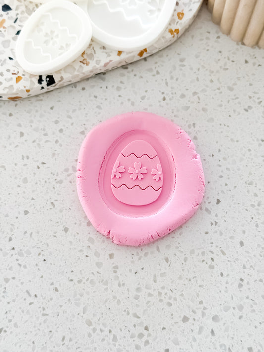 Mini Easter Egg Stamp & Cutter - Perfect for Fondant & Sugar Cookies