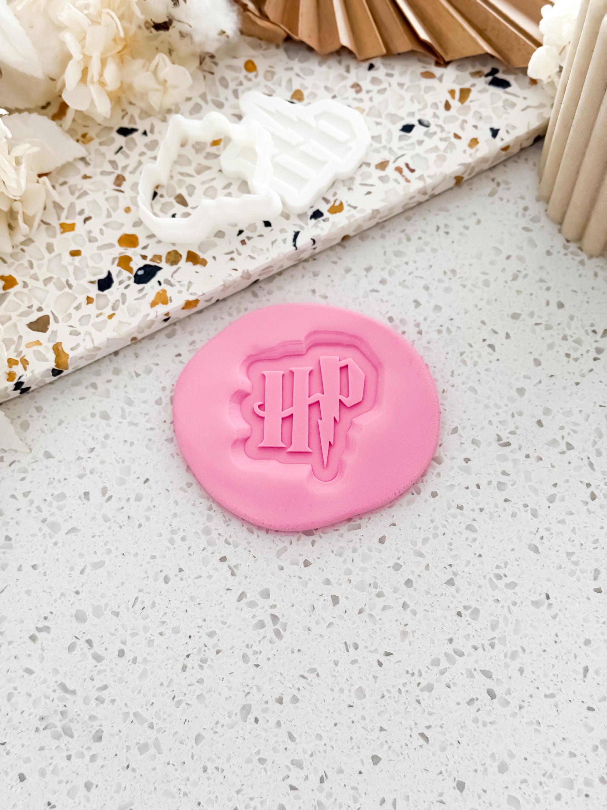 Mini Magic School Initials Stamp & Cutter - Perfect for Fondant & Sugar Cookies