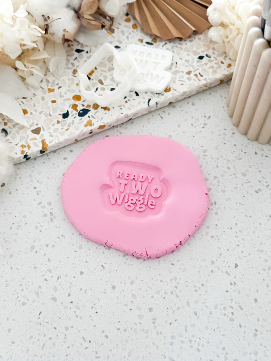 Mini Ready Two Wiggle (Wiggle Theme) Stamp & Cutter - Perfect for Fondant & Sugar Cookies