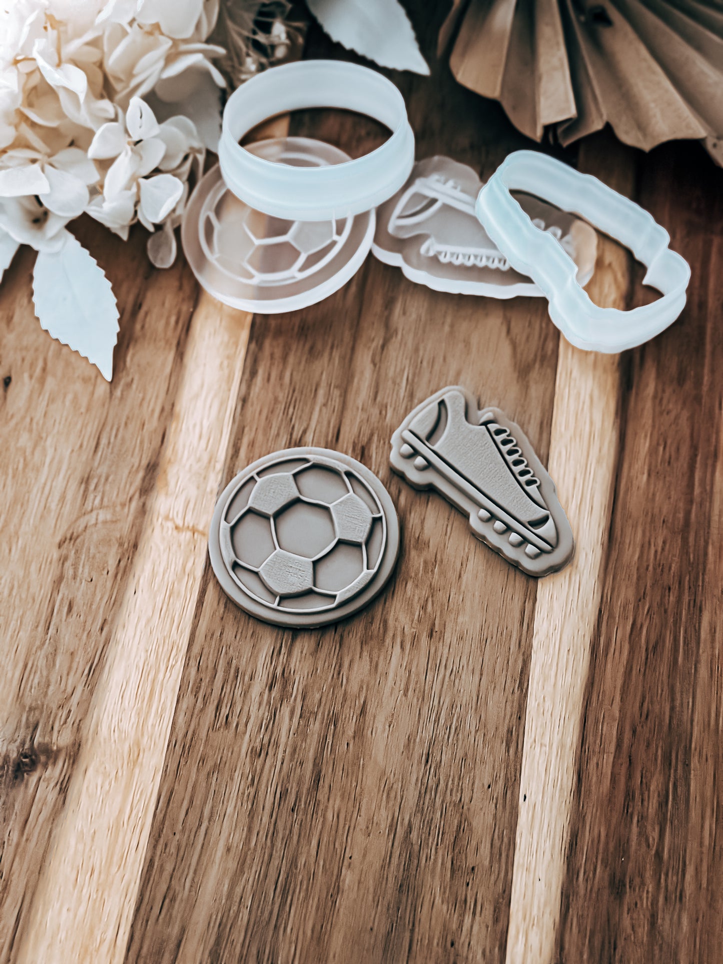 Mini Soccer Ball & Boot Cookie Stamp & Cutter - Fondant & Sugar Cookies