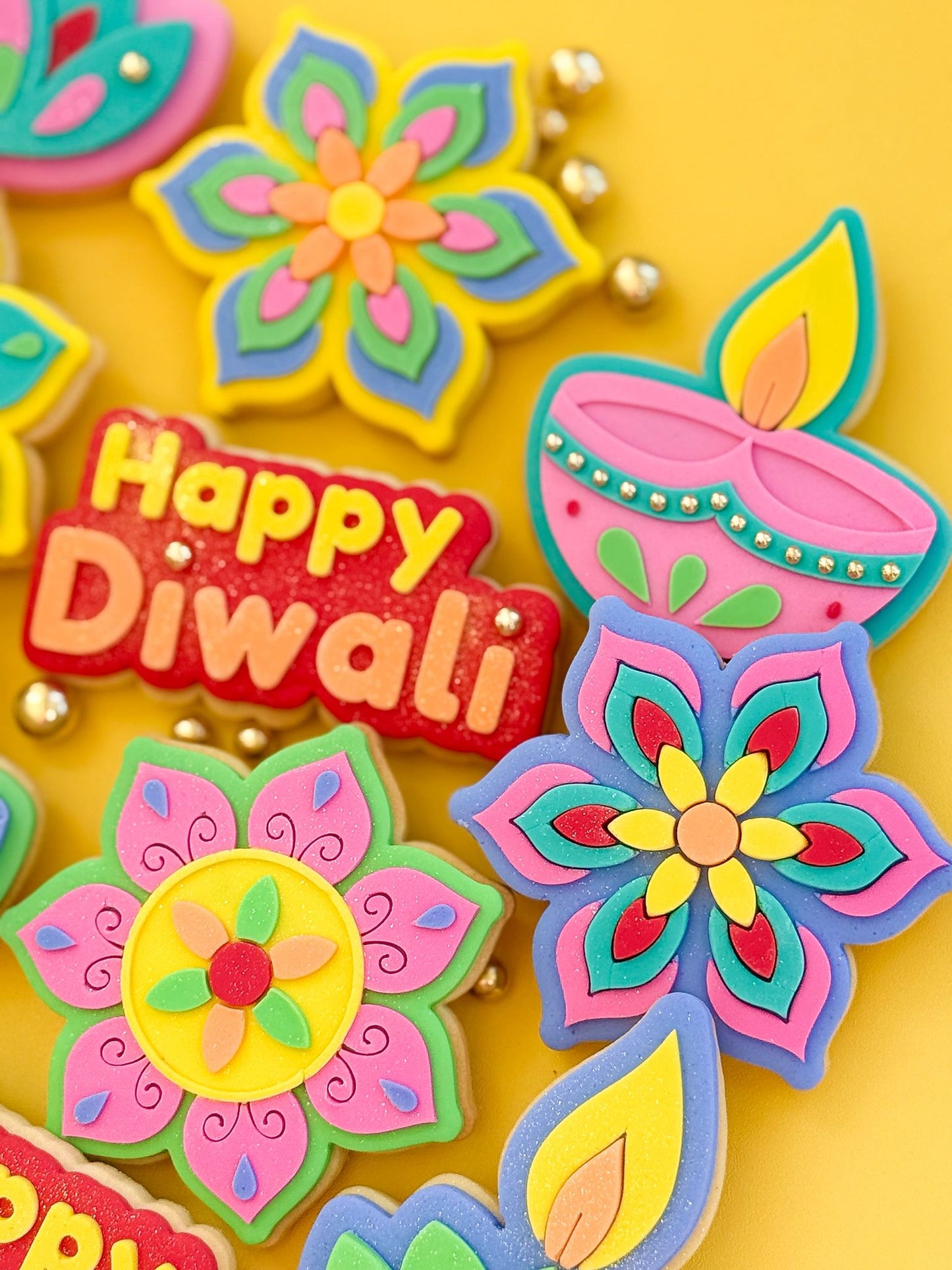 Lotus Bloom Diya - Cookie Stamp and Cutter