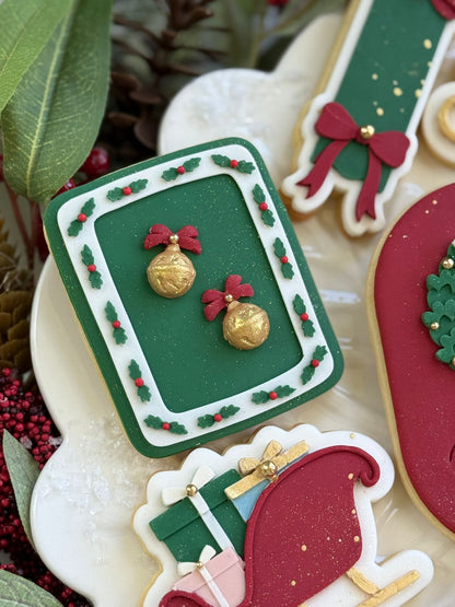 Rectangle Mistletoe Frame - Cookie Stamp and Cutter